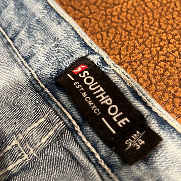 South Pole Classic Stonewashed distressed blue jean super stylish stretch shorts - Picture 6 of 8